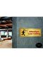 Attention Low Ceiling Lettering Gold Metal Sheet