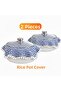 2 Pieces of Pilaf Cooking Cover 38*38 cm Red Gingham Pot Cover - with Pompom Edges - 3