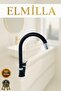 Black Chrome Mix Baston Kitchen Sink Faucet with Swivel Head - 3