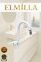 White Chrome Mix Baston Kitchen Sink Faucet with Swivel Head