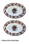 Antique Rose 2-Piece 30 cm Premium Porcelain Large Size Kayık Presentation Serving Set with Burgundy Floral Pattern - 3