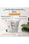 100% Cotton Muslin Mother Baby Bag 35X27 cm Multi-Compartment Organizer Bag with Heat-Protecting Front Pocket - 4