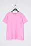 Pembe Relaxed Bisiklet Yaka Yırtmaçlı %100 Pamuk Örme T-Shirt TBBSS22BF0031 - 7