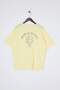 Yellow 100% Cotton Back Printed Oversize Cut Crew Neck Knitted T-Shirt Tbbss24Bf00025 - 8