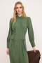 Khaki Cross Lace Detailed Princess Sleeve Maxi Woven Hijab Dress Tctss26Eb00040 - 2