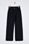 Siyah DÖKÜMLÜ Yüksek Bel MEVSİMLİK %100 Pamuk Uzun Boy Wide Leg Jeans TWOSS26JE00127 - 5