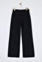 Siyah DÖKÜMLÜ Yüksek Bel MEVSİMLİK %100 Pamuk Uzun Boy Wide Leg Jeans TWOSS26JE00127 - 6