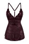 Mürdüm Tül Dantel Babydoll/Fantezi Gecelik THMSS26LL00013 - 4