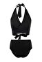 Black Bralette Covered High Waist Regular Bikini Set Tbess26Bt00043 - 3