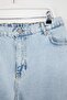 Açık Mavi Yüksek Bel Beli Lastikli %100 Pamuk Non-Stretch Büyük Beden Mom Jeans TBBSS26CJ00026 - 9