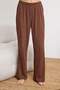 Brown Teddy Bear Embroidered Ribbed Knitted Pajama Set Thmss21Pt0168 - 4