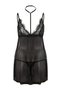 Black Tulle Tie-Detail Neck-Tie Babydoll/Fantasy Nightgown THMSS26LL00016 - 4
