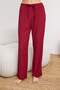 Burgundy Tie-Dye Detailed Rope Strap Woven Pajama Set Thmss24Pt00402 - 3