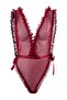 Burgundy Tulle Side Tie Ruffled Fitted Body Thmss26Bd00016 - 4