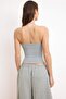 Navy Blue-Grey Regular Halter Neck Sleeveless Cotton Ribbed Knitted Undershirt Twoss26Al00026 - 4