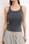 Anthracite Fitted/Body-Fitting Pool Neck Sleeveless Ribbed Flexible Knitted Undershirt Twoss26Al00050 - 3