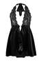 Siyah Boyundan Bağlamalı Saten Babydoll/Fantezi Gecelik THMSS26LL00019 - 3