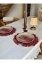 6-Piece Rosa Linen Ruffle Detailed American Tablecloth/Placemat - 4