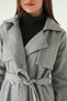 Gray Piece Detail Pocketed Coat 3095A - 4