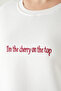Krem Cherry On Top Baskılı Sweat 1041 - 4