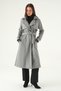 Gray Piece Detail Pocketed Coat 3095A - 6