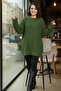 Self-Patterned Knitwear Tunic R4444 Green - 2