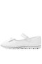 White Patent Leather Bow and Velcro Girls' Ballerinas - 5