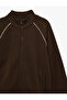 Fleece-Lined Long Sleeve Mock Neck Full Zip Sweatshirt - 5