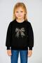 Girl's Leopard Patterned Bow Winter Sweatshirt - 2