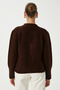 Women's Alexa Tok Textured Brown Pocket Cardigan - 6