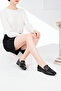 Genuine Leather Black Women's Leather Ballerinas Pcc-F13 - 4