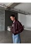 Women's New Season Premium Quality Leather Jacket with Elastic Waist Detail - 3