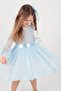 Kids Girls Buckled and Tulle Lace Trendy Evening Dress Ak2209 - 2