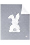 Cotton Knitwear Knitted Rabbit Patterned Baby Blanket Chinchilla - 7