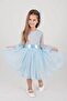 Kids Girls Buckled and Tulle Lace Trendy Evening Dress Ak2209