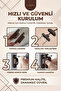 Dark Brown Window Lock with 10 Ropes Children's Safety Security Burglar Pimapen PVC Door Lock - 5