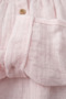 Girl baby pink muslin dress full buttoned 100% cotton breathable fabric premium model - 5