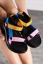 Orange-Blue Velcro Women's Sandals N-Step Beachoutdoor Trekking Thick Sole 411 - 3