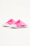 Children's Unisex Pink Poly Sole Logo Slippers - 5