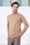 Camel Half Fisherman Superfine Wool Men's Knitwear Sweater - 4