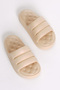 Women's Cream Comfortable Sliced Model Open Front Eva Slippers - 3