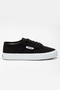 Women's Black Comfortable Fit Crepe Sole Lace-up Linen Casual Shoes - 3