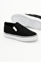 Children's Unisex Black Rubber Sole Linen Elastic Sneakers - 4