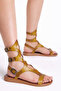 Women's Yellow Comfortable Fit Gladiator Sandals