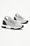 Unisex smoke grey breathable fabric lace-up sneakers with polyurethane sole - 3