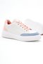 Women's White Powder Comfortable Fit High Poly Sole Lace-Up Sports Shoes - 4