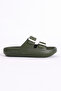 Women's Khaki Comfortable Buckle High Sole Eva Slippers - 2