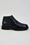 Men's Navy Blue Tonny Black Comfortable Fit Genuine Leather Zippered Men's Boots