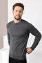 Anthracite Crew Neck Superfine Men's Knitwear Sweater - 4