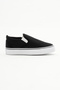 Children's Unisex Black Rubber Sole Linen Elastic Sneakers
